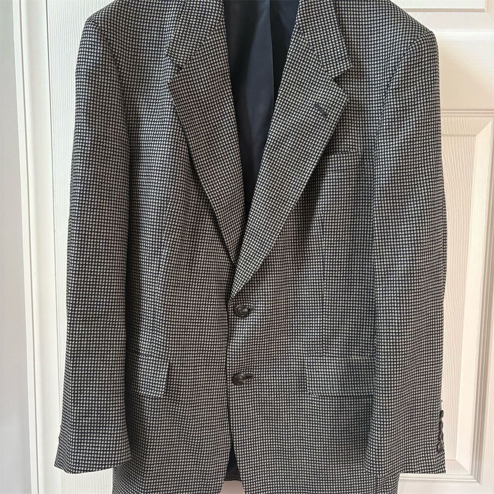 Hart Schaffner & Marx Men's Houndstooth‎ Blazer Jacket Size 40R